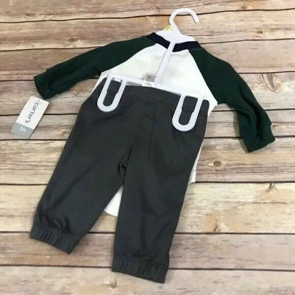 Carter's 2 Piece Bodysuit and Pants Outfit Big Time Cutie Outfit 3‎ Mo NEW